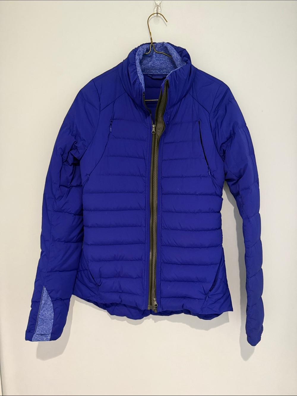 Lululemon Run down Blue Quilted Puffer Jacket